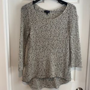 Light weight sweater. Black white variegated